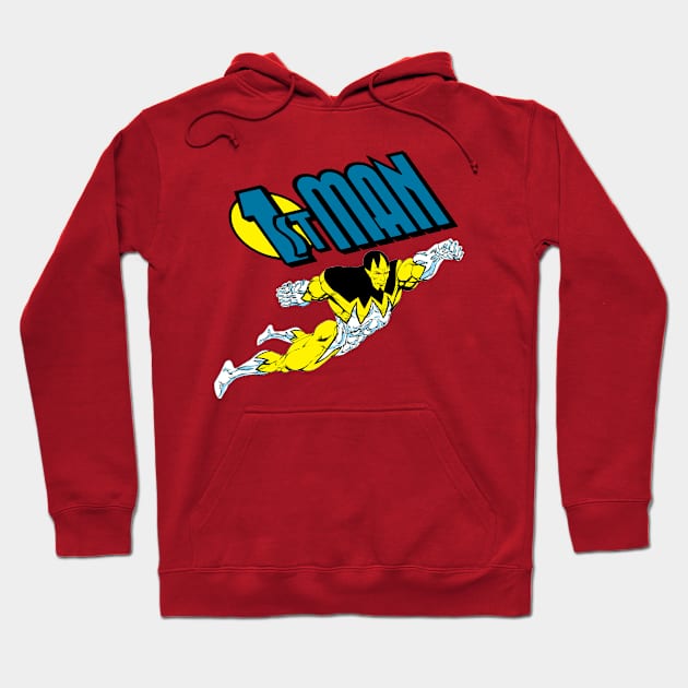 1st Man- a Superhero for a new age! Hoodie by Dynamic Art and Design